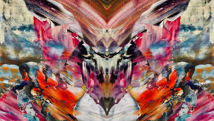 Abstract art background . Hand painting artwork on canvas .