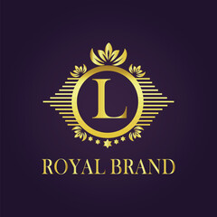 Letter  luxury gold logo concept