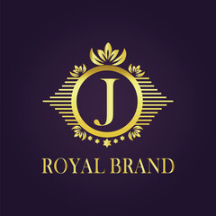 Letter  luxury gold logo concept