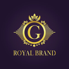 Letter  luxury gold logo concept