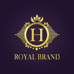 Letter  luxury gold logo concept