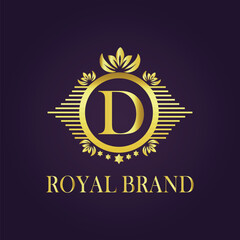 Letter  luxury gold logo concept
