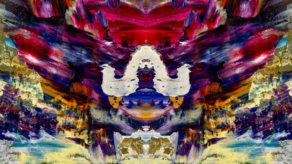 Abstract art background . Hand painting artwork on canvas .