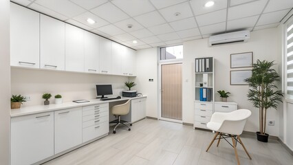Modern Medical Clinic Reception and Waiting Area Interior
