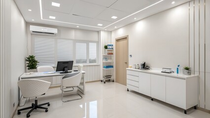 Modern Medical Clinic Reception and Waiting Area Interior
