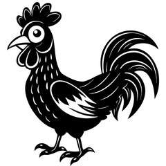 rooster isolated on white background