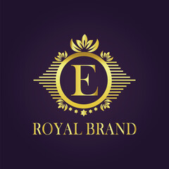 Letter  luxury gold logo concept
