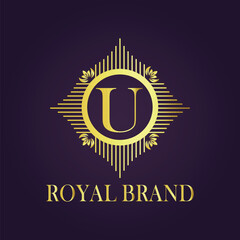 Letter  luxury gold logo concept