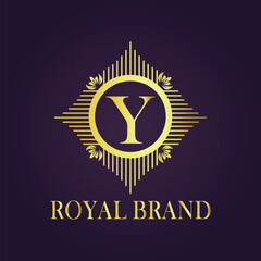 Letter  luxury gold logo concept