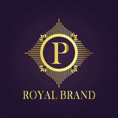 Letter  luxury gold logo concept
