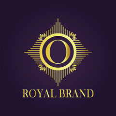 Letter  luxury gold logo concept