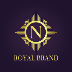 Letter  luxury gold logo concept