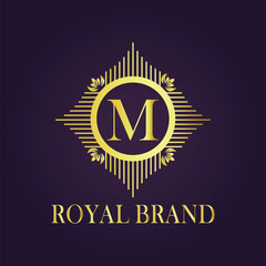 Letter  luxury gold logo concept
