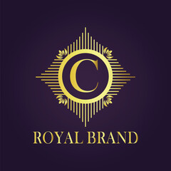 Letter  luxury gold logo concept