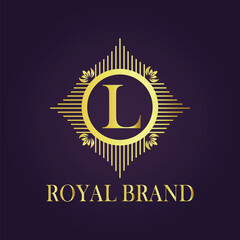Letter  luxury gold logo concept