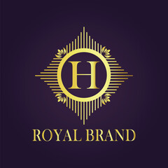 Letter  luxury gold logo concept