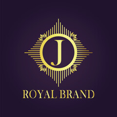 Letter  luxury gold logo concept