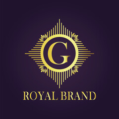 Letter  luxury gold logo concept