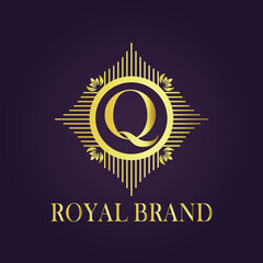 Letter  luxury gold logo concept