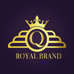 Letter  luxury gold logo concept