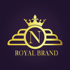 Letter  luxury gold logo concept