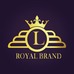 Letter  luxury gold logo concept