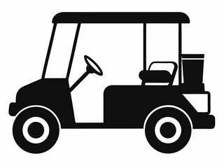 golf cart on white background