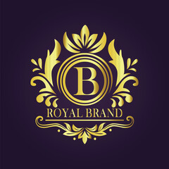 Obraz premium Letter luxury gold logo concept