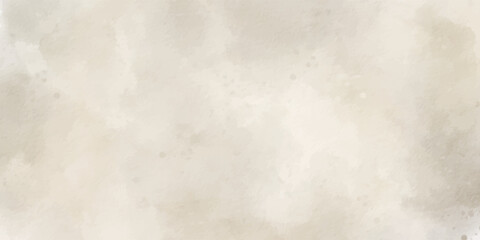 Old paper background. Neutral light brown horizontal watercolor background with soft abstract textures. Beige vector watercolor art background with old paper texture.
