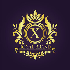 Letter  luxury gold logo concept