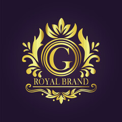 Letter  luxury gold logo concept