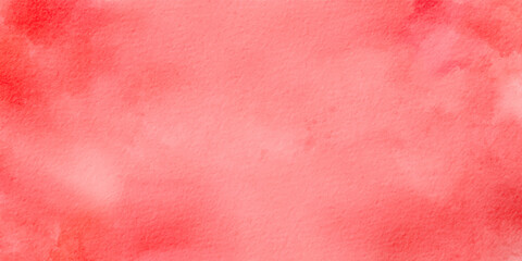 Red background watercolor paper texture, vector illustration. Abstract red watercolor background with copy space.