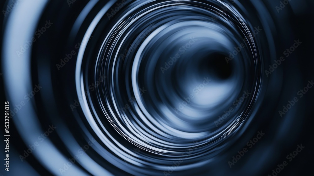 Poster Abstract spiral lines in varying thicknesses against a dark background, creating a sense of motion and depth in the composition.