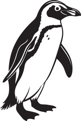 Fototapeta premium Penguin vector art illustration silhouette image