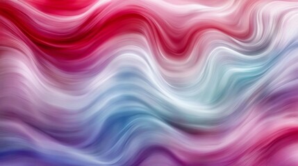 Obraz premium Abstract wave patterns in bold colors flowing across the frame, with a soft gradient background and dynamic lines creating motion