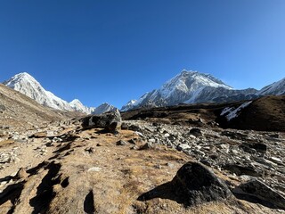 Eight Thousander View from Lobuche, Nepal