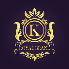 Letter  luxury gold logo concept