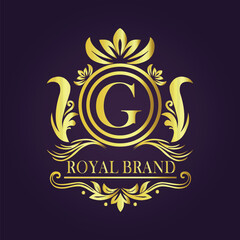 Letter  luxury gold logo concept