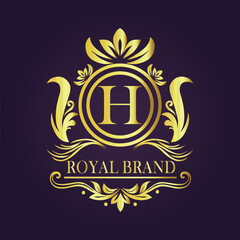 Letter  luxury gold logo concept