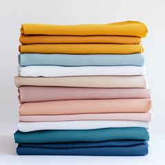 stack of colorful clothes
