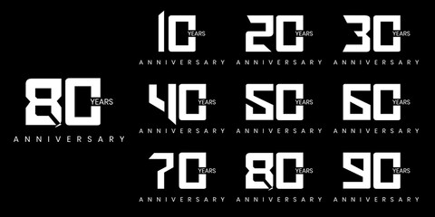 Offset Style Vector Anniversary Design
