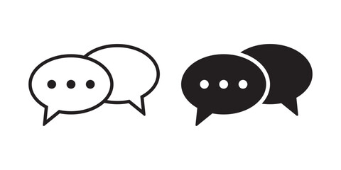 Chat vector icon. Talk speech bubble icon.