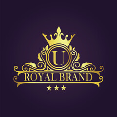 Letter  luxury gold logo concept