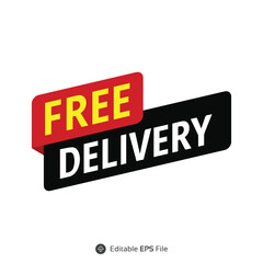 A bold and eye-catching FREE DELIVERY badge design, ideal for e-commerce promotions, retail marketing, and logistics branding