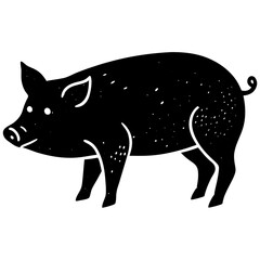 wild boar vinyl ready vector illustration