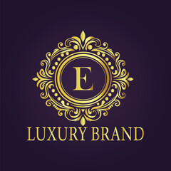 Letter  luxury gold logo concept