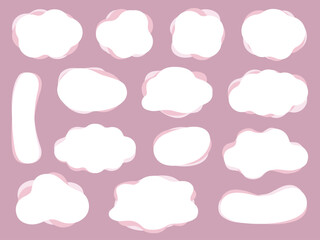 ゆるいふにゃふにゃの雲フレームセット