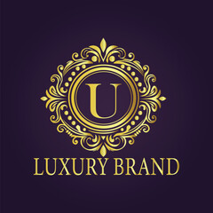 Letter  luxury gold logo concept