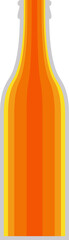 Vector art is showing bottle silhouette on transparent bg displaying orange yellow gradient stripes