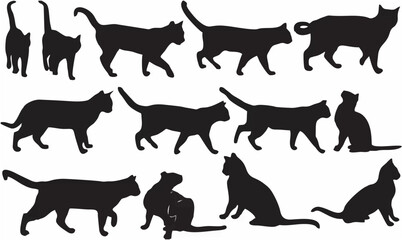 Cat Silhouettes Collection.eps